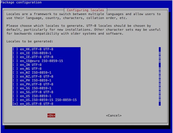 Setting locales in ncurses ui