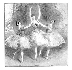 Pas de Trois by Mlles. Ferraris, Taglioni, and Carlotta Grisi.