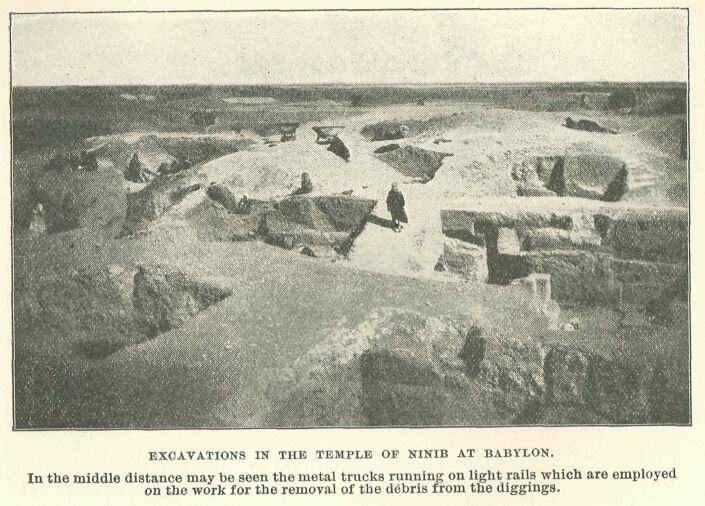 166.jpg Excavations in the Temple Op Ninib at Babylon. 
