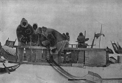 REPAIRING SLEDGES IN CAMP