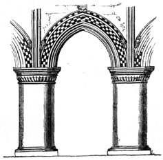 Semi-Norman Arch, Abbey Church, Malmesbury.