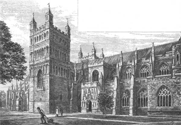 EXETER CATHEDRAL, FROM THE NORTH-WEST.