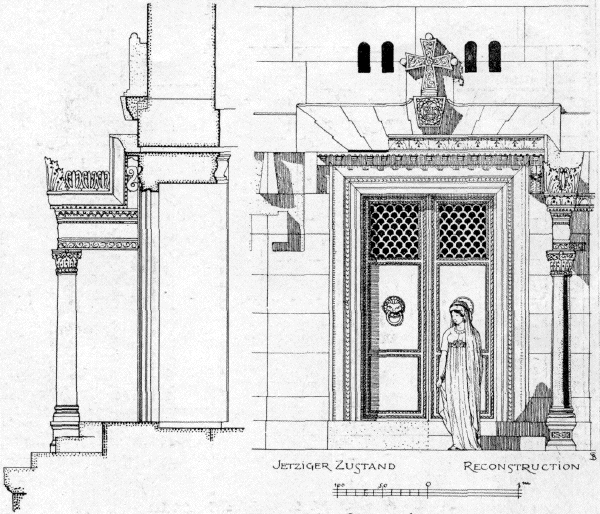 Bild 22. Die Türwand des Obergeschosses.