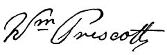 Signature: Wm Prescott