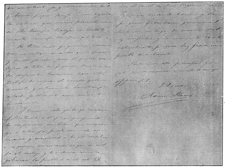 Carta del general Blanco.