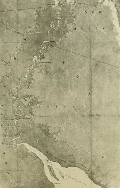 Part of Map No. 1,
by Lieut. J.C. Ives, 1858.