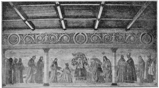 FRESCO BY DOMENICO MORONE IN THE LIBRARY OF S.
BERNARDINO