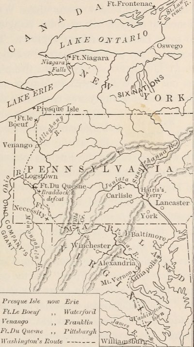 Washington's Route to Ft. le Bœuf.