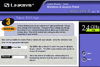 [Linksys setup wizard for Windows]